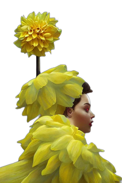 crown, flower, face, hat, photorealistic, 3d render, oil painting, concept art transparent PNG cut-out