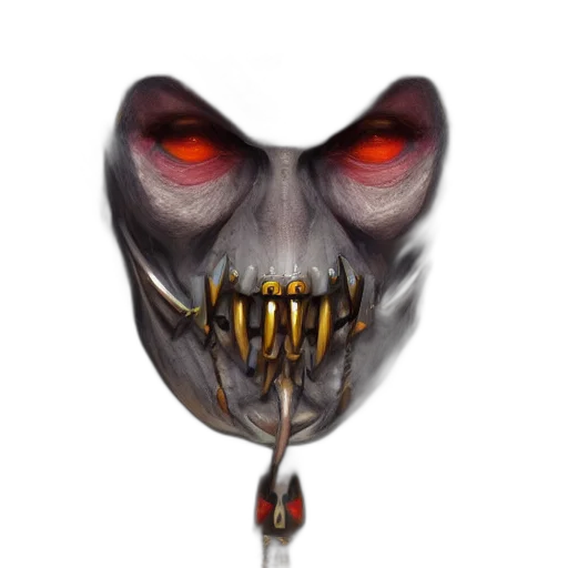 mask, staff, face, creature transparent PNG cut-out