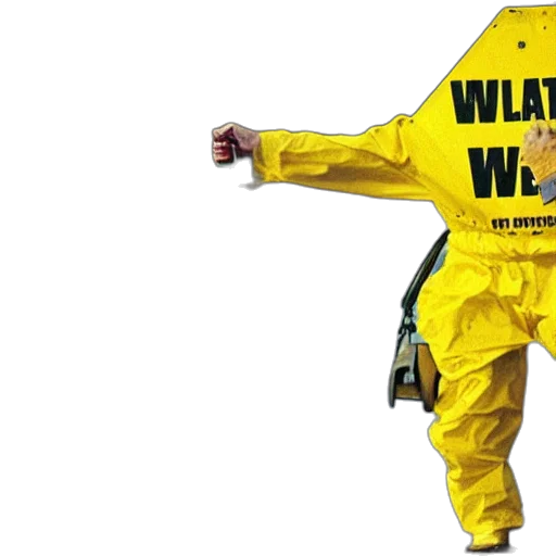 jacket, walter, white, wielding transparent PNG cut-out
