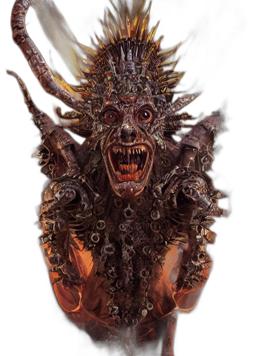 creature, mask, face, crown transparent PNG cut-out