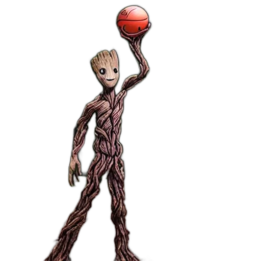 staff, creature, hair, animal, concept art, pixel art, 3d render, cartoon transparent PNG cut-out