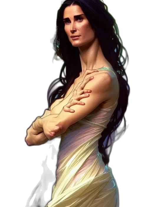 dress, jewelry, fantasy art, concept art transparent PNG cut-out