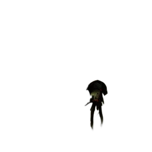 umbrella, staff, creature, hair, pixel art, concept art, 3d render, cartoon transparent PNG cut-out