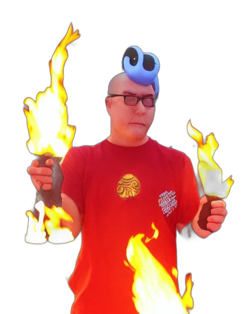 dragon, staff, creature, animal, 3d render, concept art, anime, fire transparent PNG cut-out