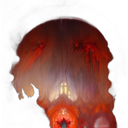 mask, crown, face, concept art, fantasy art, watercolor, photorealistic, fire transparent PNG cut-out