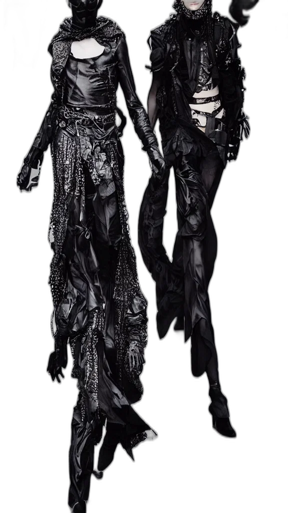 dress, concept art, cyberpunk, 3d render transparent PNG cut-out