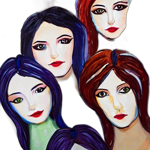 jewelry, fantasy art, cartoon, oil painting, photorealistic, hand, painted, girls transparent PNG cut-out