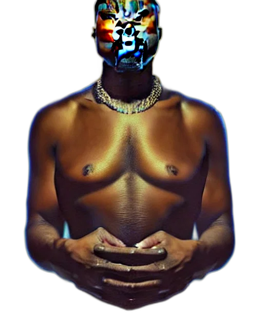 mask, robot, face, jewelry, cyberpunk, vaporwave, concept art, photorealistic transparent PNG cut-out