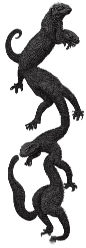 dragon, creature, animal, staff transparent PNG cut-out