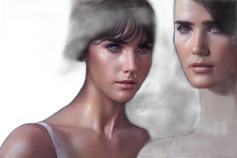 face, photorealistic, concept art, 3d render transparent PNG cut-out