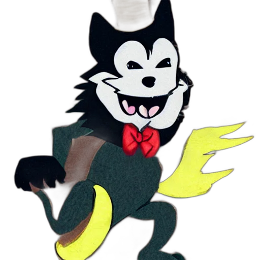 staff, animal, creature, jacket, cartoon, concept art, pixel art, 3d render transparent PNG cut-out