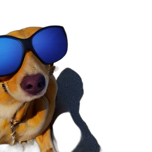 animal, creature, jacket, staff, 3d render, vaporwave, photorealistic, cartoon transparent PNG cut-out