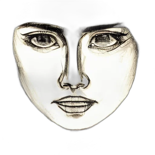 mask, face, jewelry, crown, photorealistic, pencil sketch, watercolor, concept art transparent PNG cut-out