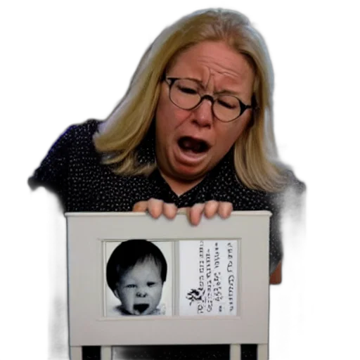 face, baby, looks, like, liz, cheney, crying, crib transparent PNG cut-out
