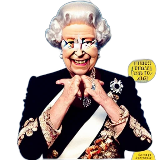 crown, jewelry, queen, england, making, rude, gesture, lifting transparent PNG cut-out