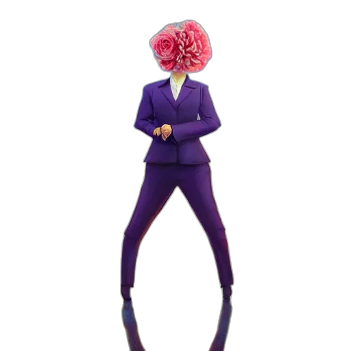 jacket, creature, mask, staff, concept art, 3d render, cartoon, vaporwave transparent PNG cut-out