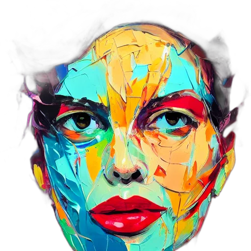 face, mask, crown, photorealistic transparent PNG cut-out