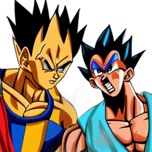 concept art, anime, comic book art, pixel art, pac, vegeta, hanging, out transparent PNG cut-out