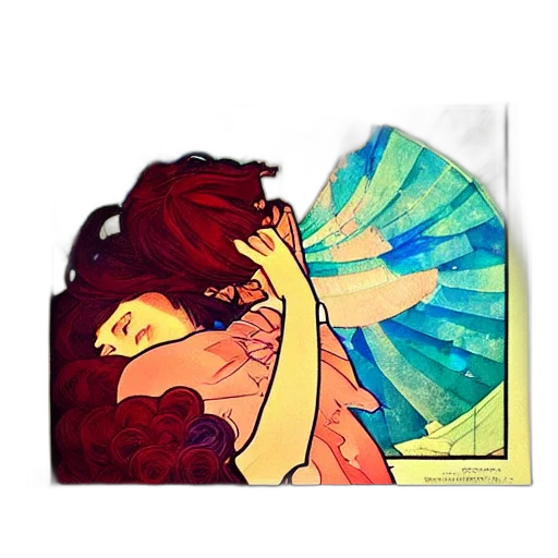 umbrella, dress, dragon, watercolor, fantasy art, pixel art, concept art, fire transparent PNG cut-out