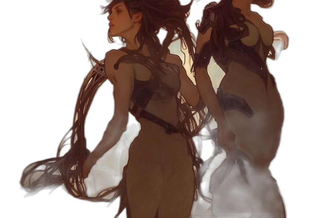 staff, creature, weapon, mask, concept art, fantasy art, cyberpunk, watercolor transparent PNG cut-out