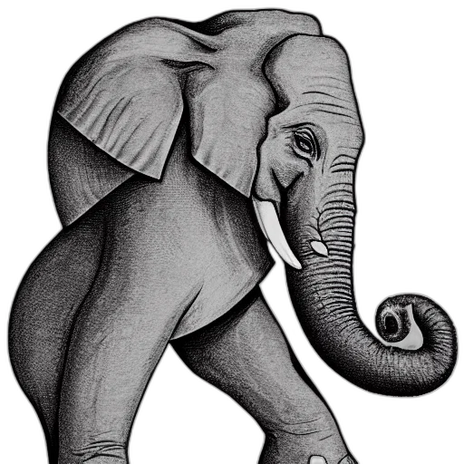animal, creature, staff, pencil sketch transparent PNG cut-out