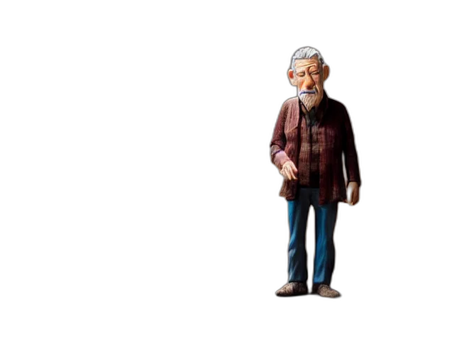 staff, 3d render, concept art, photorealistic, pixel art, ian, mckellen, figurine transparent PNG cut-out