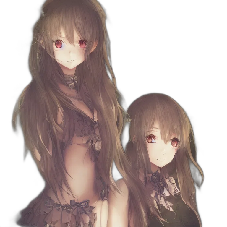 dress, mask, hair, creature transparent PNG cut-out