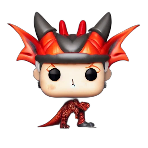 dragon, creature, 3d render, pixel art, concept art, funko, pop, photo transparent PNG cut-out