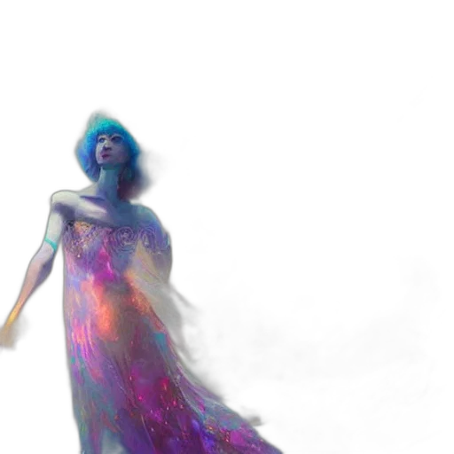 dress, creature, concept art, 3d render transparent PNG cut-out