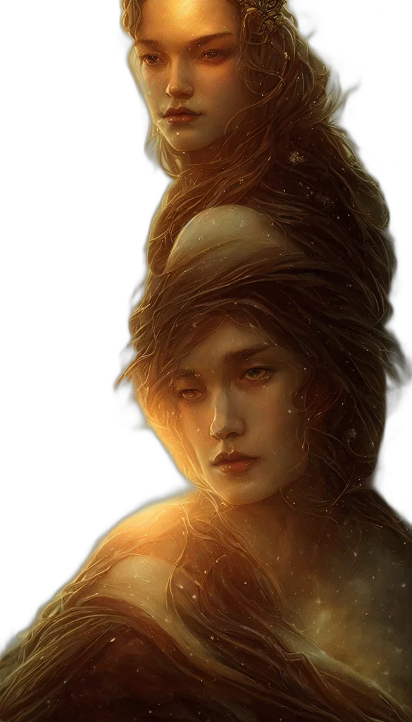 hair, face, hat, crown, fantasy art, photorealistic, concept art, oil painting transparent PNG cut-out