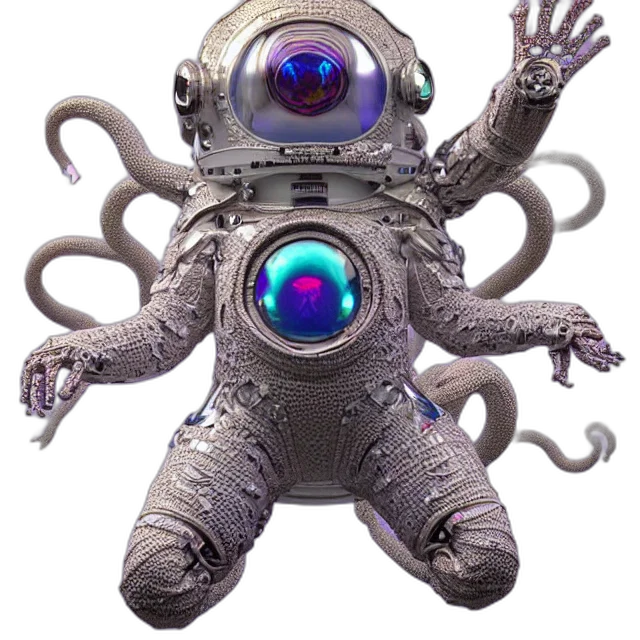 robot, creature, staff, mask transparent PNG cut-out