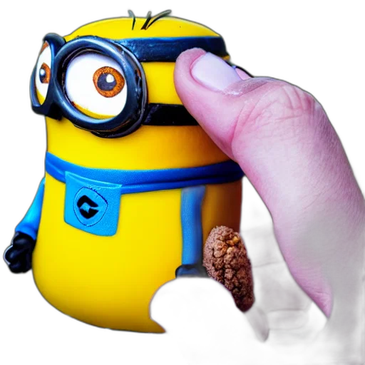 food, creature, animal, weapon, 3d render, photorealistic, puting, holding transparent PNG cut-out