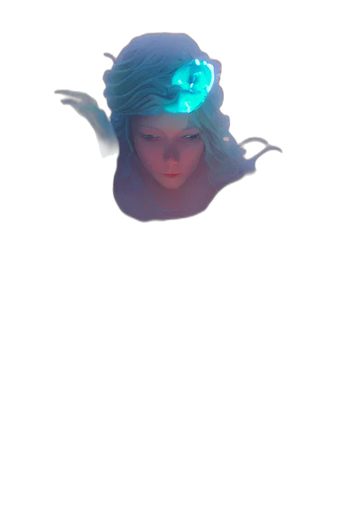 mask, hat, crown, face, 3d render, vaporwave, concept art, fantasy art transparent PNG cut-out