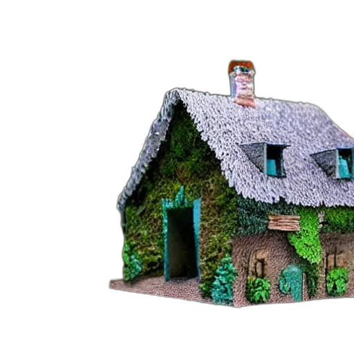 building, 3d render, concept art, photorealistic, pixel art, forest, snow, realistic transparent PNG cut-out