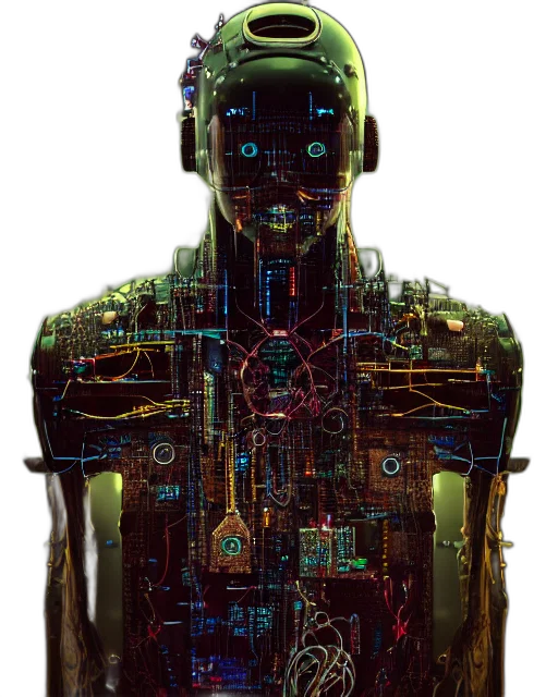 robot, face, dress, jacket transparent PNG cut-out