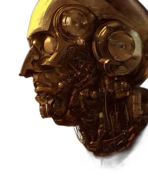 robot, mask, face, concept art transparent PNG cut-out