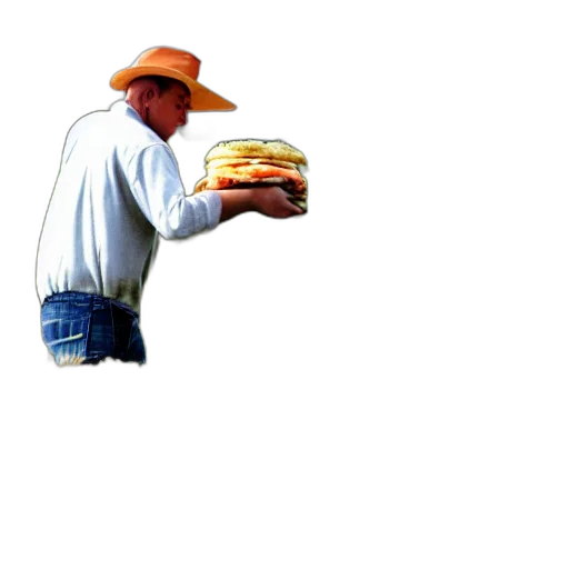 hat, food, jacket, robot, pixel art, photorealistic, concept art, 3d render transparent PNG cut-out