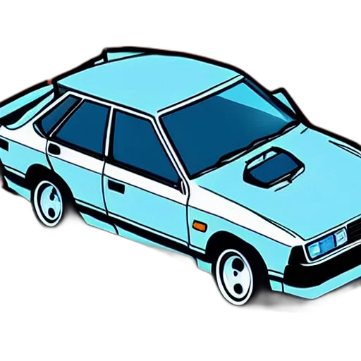 car, concept art, photorealistic, vaporwave transparent PNG cut-out