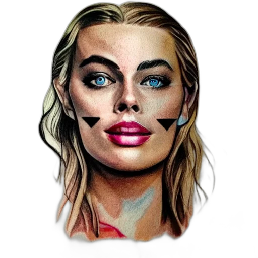 face, mask, jewelry, photorealistic transparent PNG cut-out
