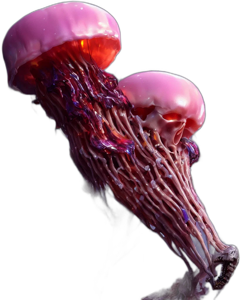 creature, hair, weapon, food, 3d render, concept art, photorealistic, fantasy art transparent PNG cut-out