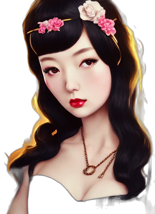 jewelry, dress, photorealistic, fantasy art transparent PNG cut-out