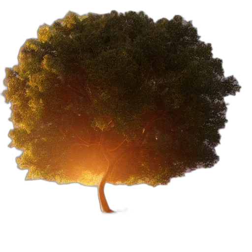 tree, crown, hat, hair, 3d render, concept art, photorealistic, fantasy art transparent PNG cut-out