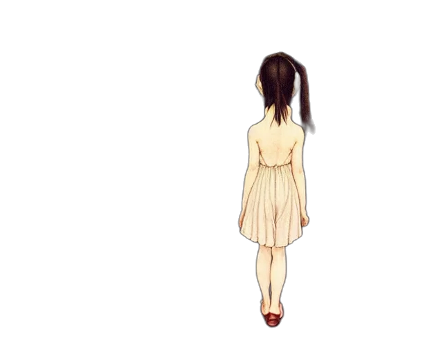 dress, shoes, hair, mask transparent PNG cut-out