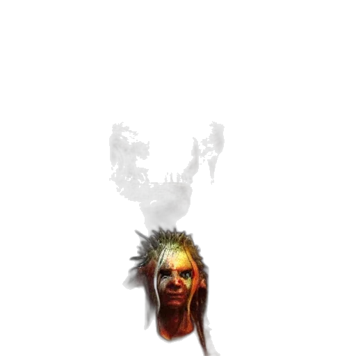 mask, face, creature, hair, concept art, fantasy art, comic book art, pixel art transparent PNG cut-out