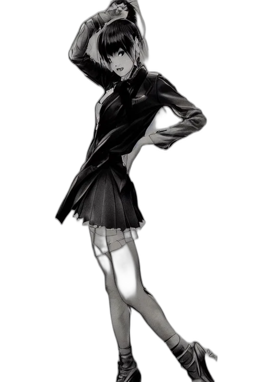 dress, jacket, staff, concept art transparent PNG cut-out
