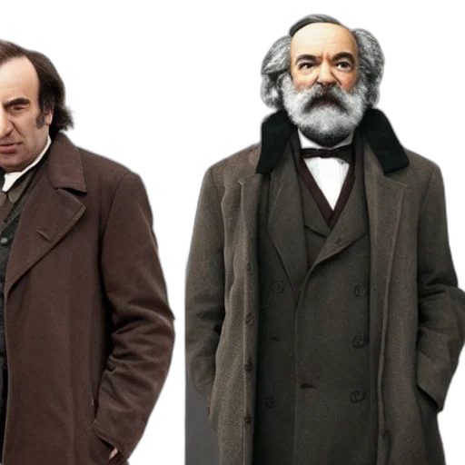 concept art, photorealistic, saul, goodman, karl, marx transparent PNG cut-out