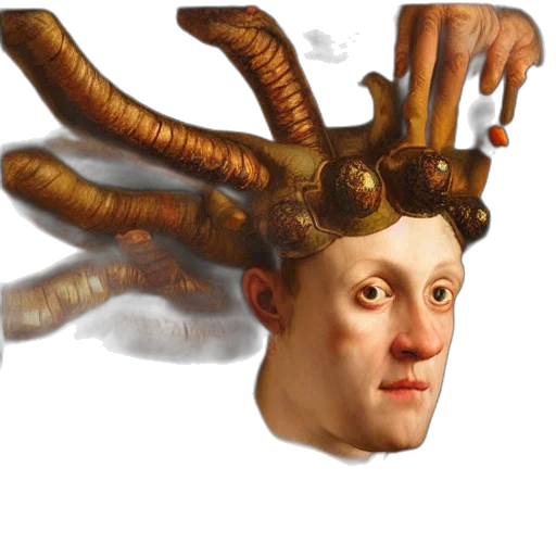 crown, mask, face, creature transparent PNG cut-out