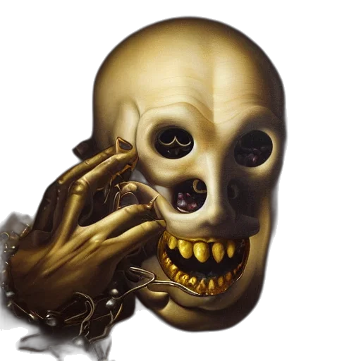 mask, face, jewelry, creature, photorealistic, concept art, 3d render, fantasy art transparent PNG cut-out