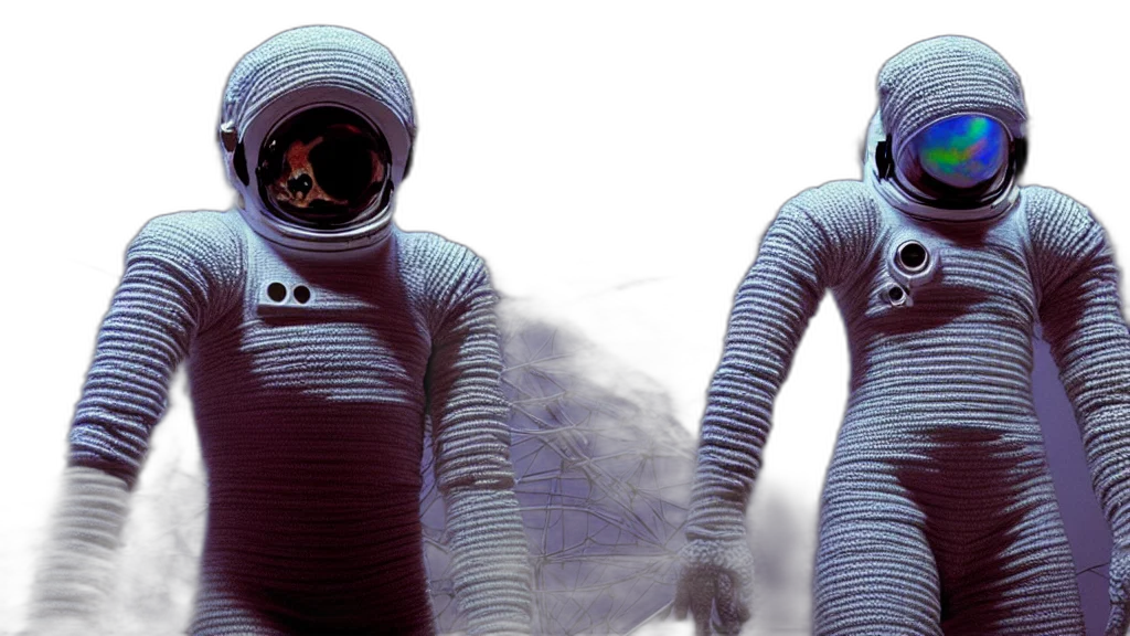 robot, concept art, 3d render, outer space transparent PNG cut-out