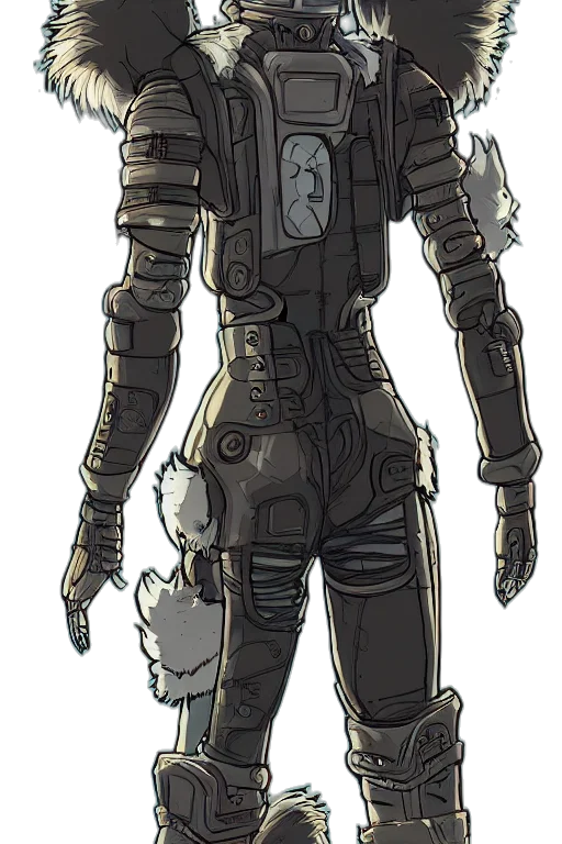 robot, staff, jacket, weapon transparent PNG cut-out